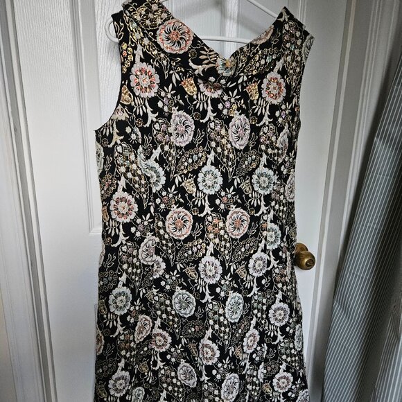 Vintage 1960s Sleeveless Brocade Party Dress (14 in sizing today) - Picture 6 of 7